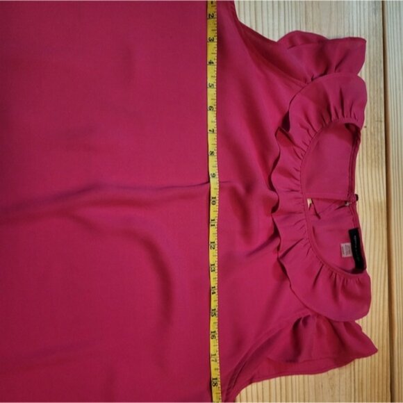 Tommy Hilfiger Pink Sleeveless Blouse Womens Size Small Ruffle Spring Summer - Picture 6 of 11
